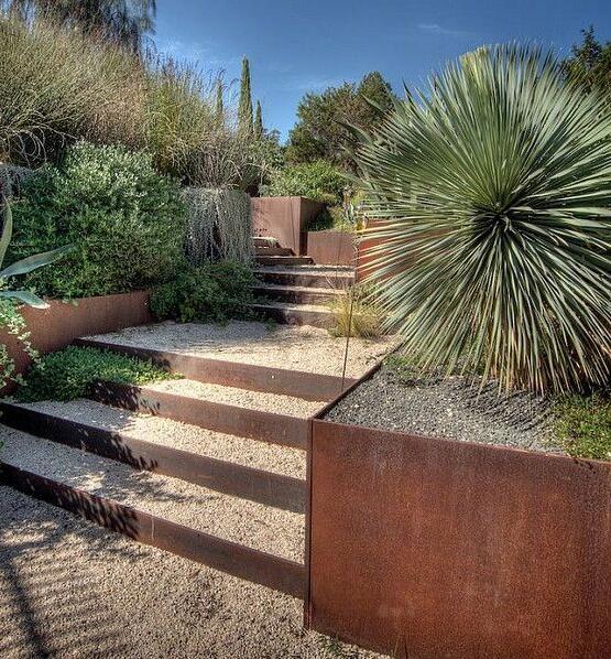 红桥耐候钢花园围边