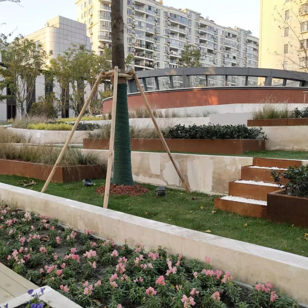 红桥锈钢板花园围边